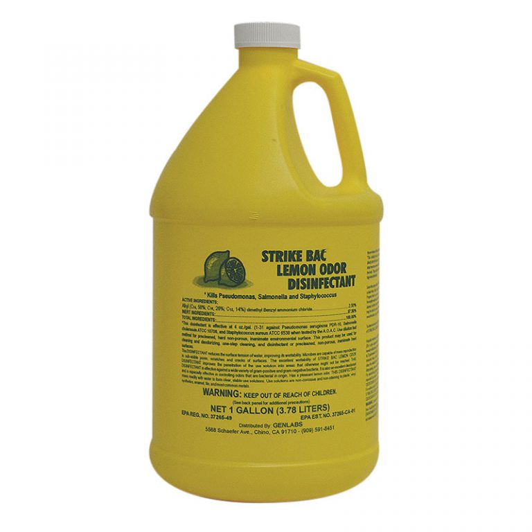 Strike BAC Lemon Odor Disinfectant, Case Delta Distributing