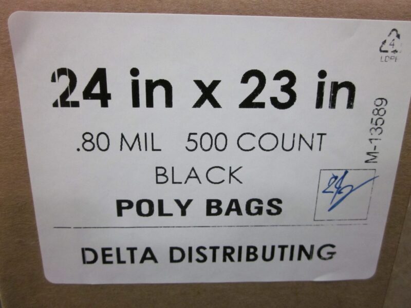 Trash Liner 24x23 small black 7 gallon