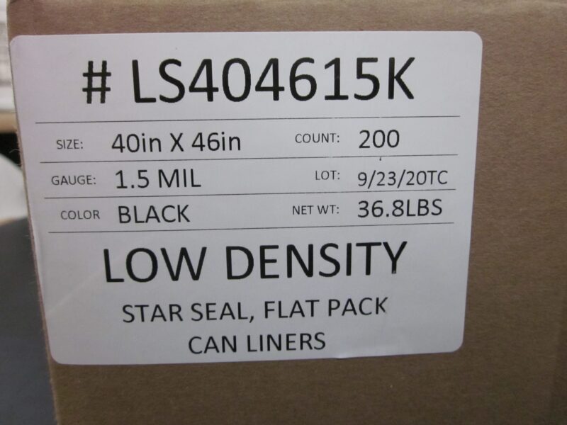 LIN46STAR Trash Can Liner 44 gallon black