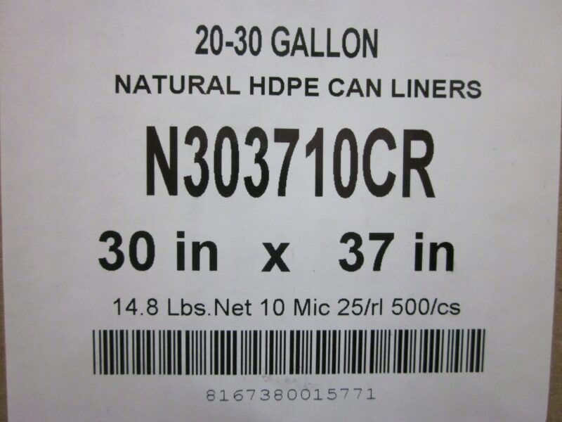 LINHD3710 Trash Liner Hi Density 28 Gallon