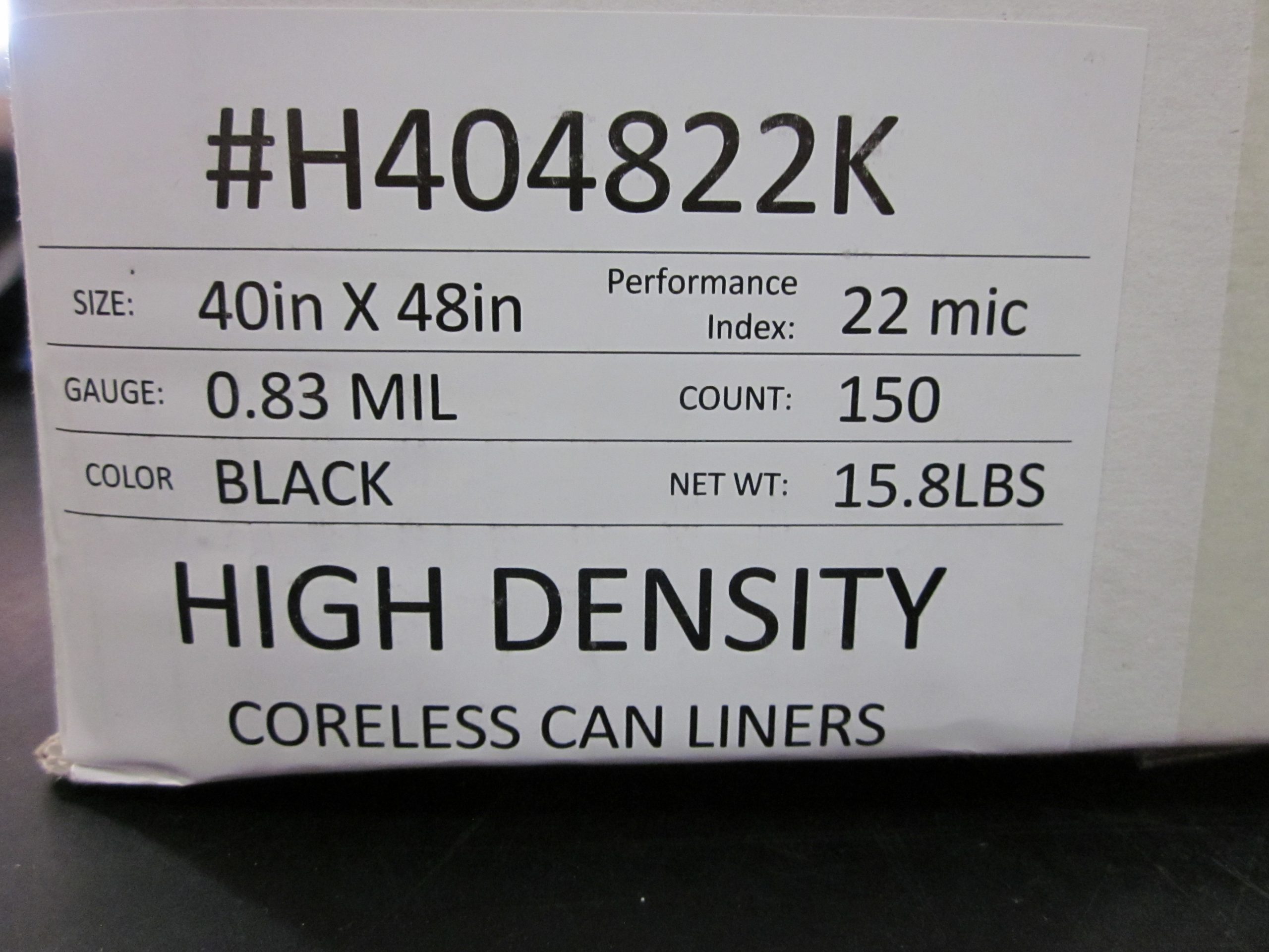 Highmark High Density Can Liners 14 Mic 60 Gallons 38 x 60 Natural