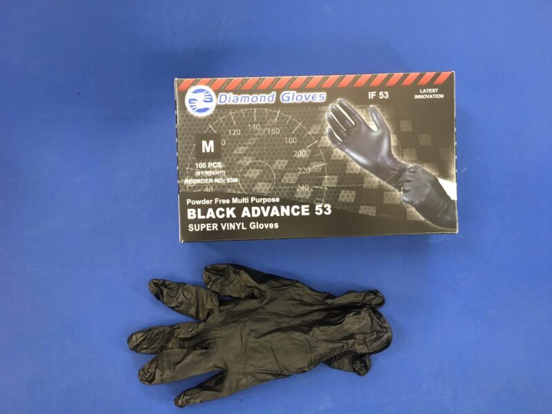 Black Super Vinyl Glove Medium